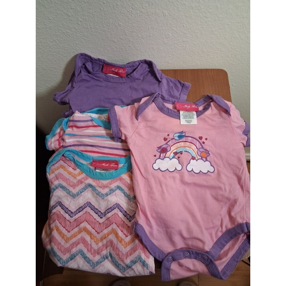 Baby Paris Bodysuit Bundle 4 Pieces Casual Girls 3-6 months Pink